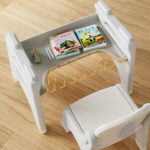 Table et chaise réglable pour enfant, mobilier ergonomique pour activités éducatives et créatives.