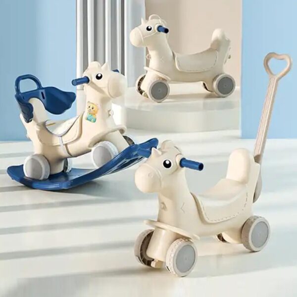 Cheval à bascule multifonction pour enfants, design ergonomique avec siège confortable et poignées sécurisées. Idéal pour développer l'équilibre et la coordination des tout-petits.