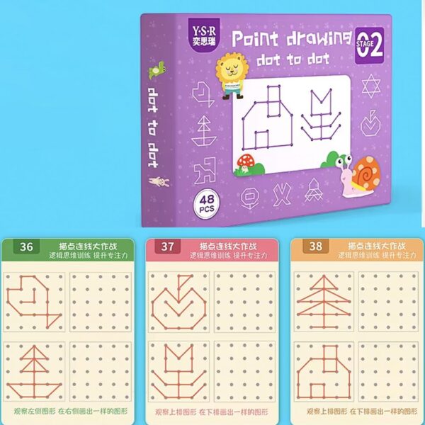 Boîtes de jeu éducatif point à point pour enfants
