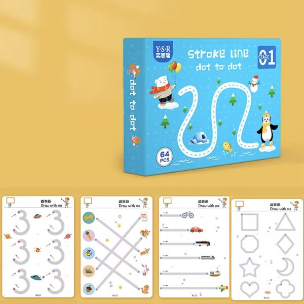 Boîtes de jeu éducatif point à point pour enfants