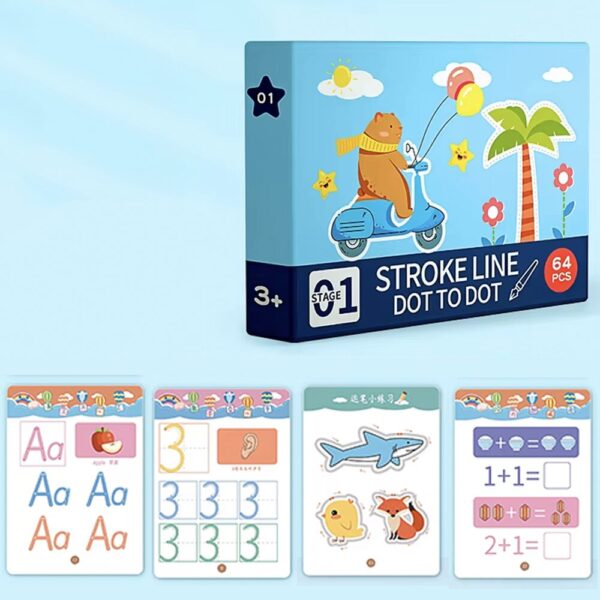 Boîtes de jeu éducatif point à point pour enfants