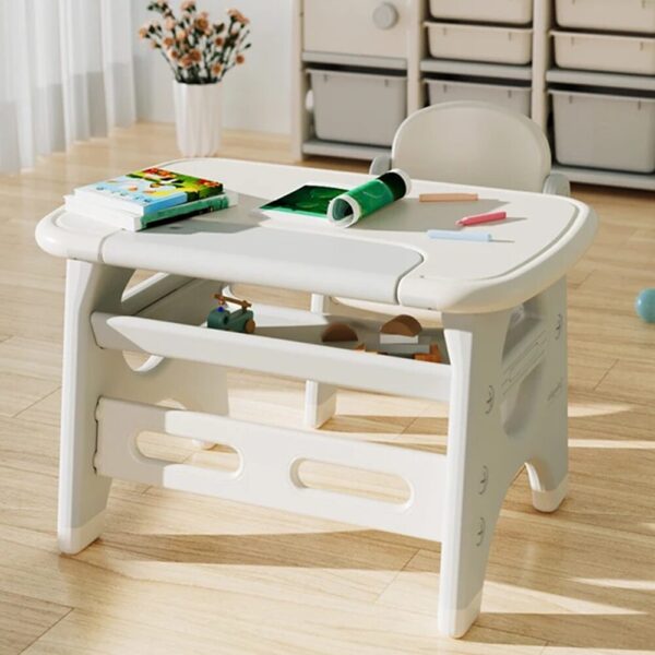 Table et chaise réglable pour enfant, mobilier ergonomique pour activités éducatives et créatives.