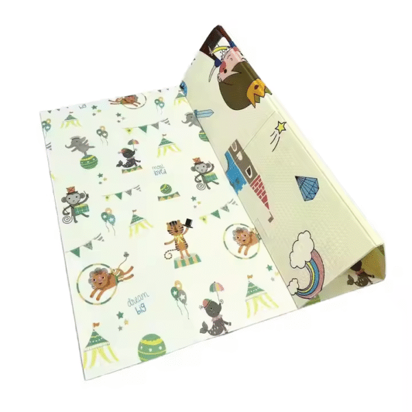 Tapis de jeu bébé pliable double face : confort et élégance